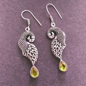 New sterling silver peacock earings.